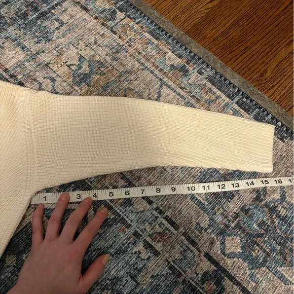 Eileen Fisher | Ivory Extrafine Merino Wool Sz S - Picture 7 of 7